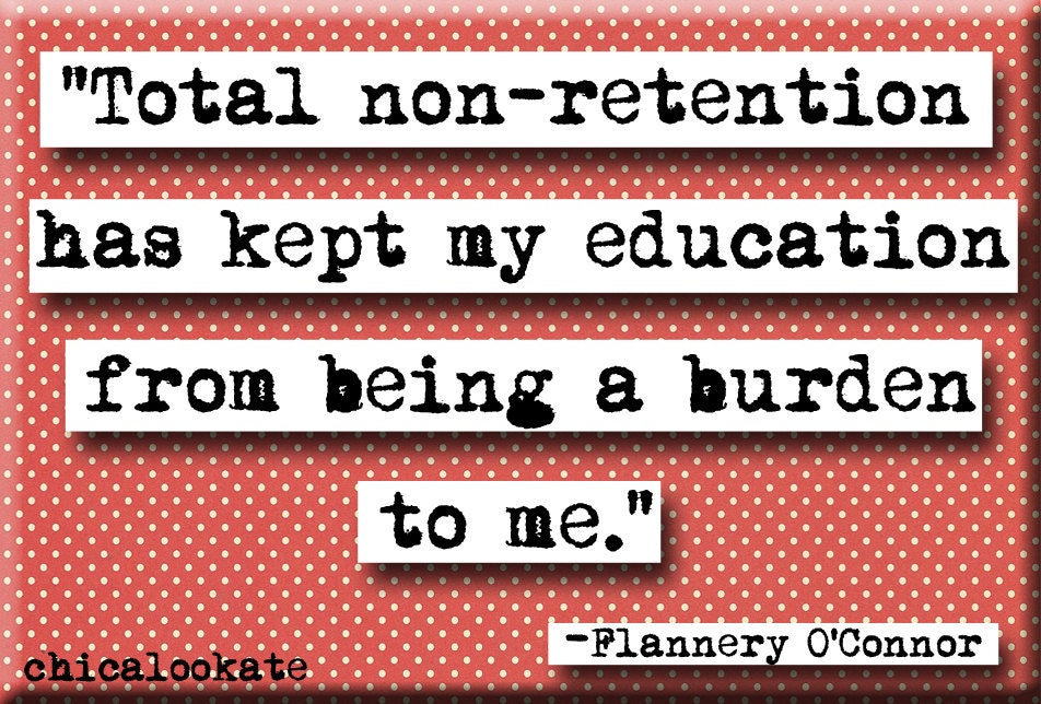 Flannery O'Connor Education Magnet or Pocket Mirror (no.340)