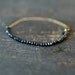 Black Magic Gold Bracelet Delicate Gemstone Sparkle Handmade Jewelry