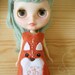 Fox Face felt Blythe dress