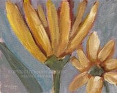 Flower Duo, Daisy Flowers, Still Life, Sweet and Cute. Art, Winjimir, Original,Painting, gift, Decor ebsq,