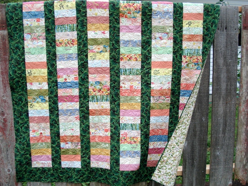Chinese Coin Lap Quilt Wall Hanging Art Quilt