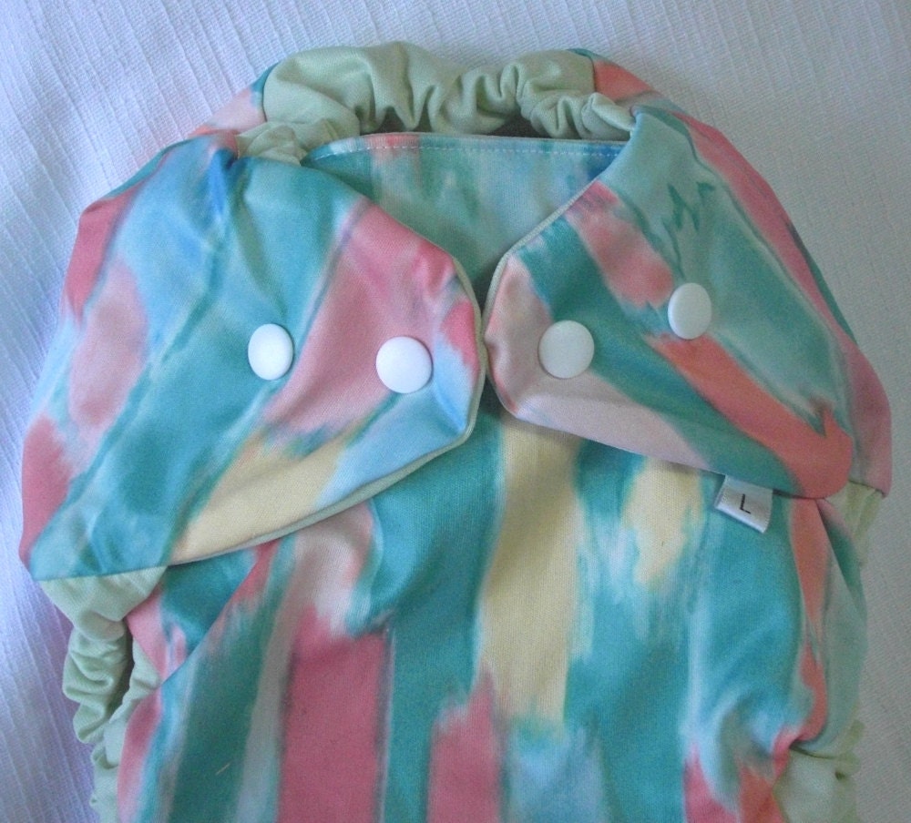 Waterproof Diaper Cover, Vintage pastel paint streaks