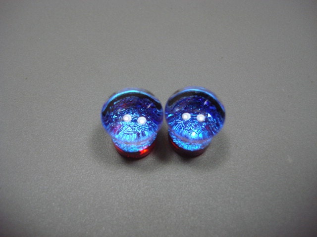 11mm Teal Dichro on Trans Red Backs SF