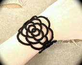 Tatted Cuff Bracelet - Lotus