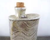 HAndmade Ceramic Pocket Flask in Creamy White and Rust - Pottery - Hand Built Stoneware - LaPellaPottery HAndmade Ceramic Pocket Flask in Creamy White and Rust - Pottery - Hand Built Stoneware - LaPellaPottery