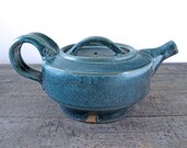 Tea for Two Pottery Teapot - Teal Blue Tea Pot - Handmade Wheel Thrown Ceramics - Stoneware