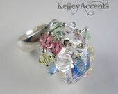 Rainbow Crystal Spinner Ring