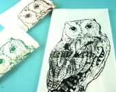 Kitchen Towels Owls - Printed Tea Towels - CUTE screenprint retro kitchen Indie Housewares