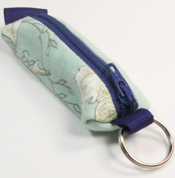 Lip Balm Cozy / Lipstick Case Zipper Key Chain by GracieDesigns