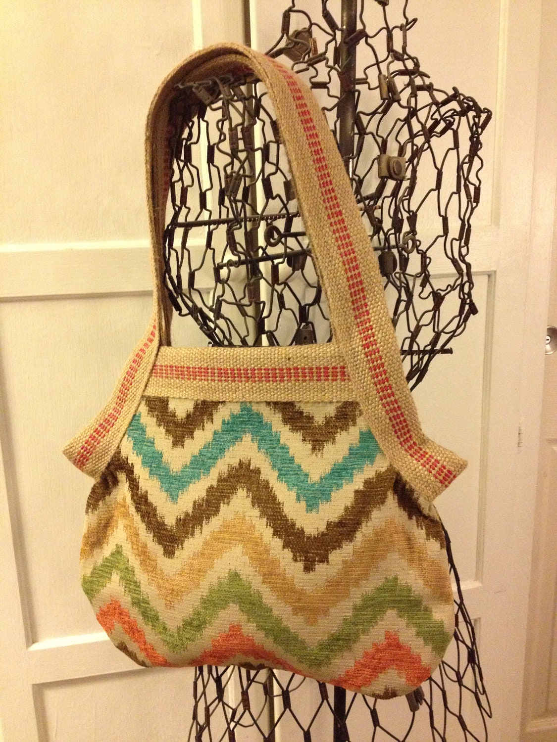 Multi Chevron Handbag