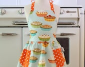 Retro Child Apron Blue Yummy Pies