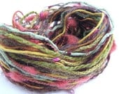 Cut Length Yarn Bundle, Autumn Fall, Creative Variety Pack, 3 x 10metre lengths, green, yellow, orange, fancy textured wool
