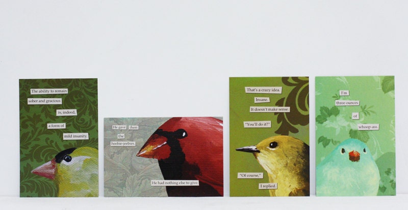 Troubled Birds Postcard Set 1