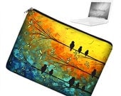 17 inch Laptop Sleeve MacBook Pro 17 inch Laptop Bag MacBook Case  - Birds of a Feather MadArt