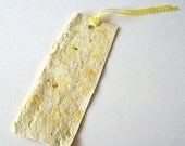 On Etsy Bookmark Handmade Paper Yellow