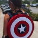 Captain America, shield round BACKPACK, adjustable straps, costume, cosplay, Marvel comics