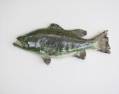 Largemouth Bass Number Two Ceramic fish art wall hanging
