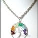 Rainbow Tree of Life Pendant in Sterling Silver Wire Wrapped Chakra LGBT Pride Love