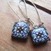 Mexican jewelry, Mexican Talavera tile drop earrings, Southwestern style, Native American jewelry, Talavera