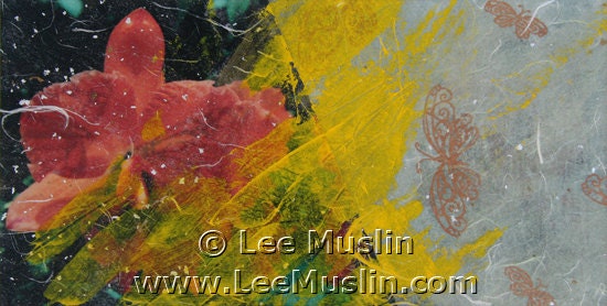 Butterfly Mirage - small original abstract collage
