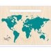 World Map & Pin Set - Teal Blue
