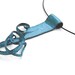 light blue freeform curled up enamel pendant