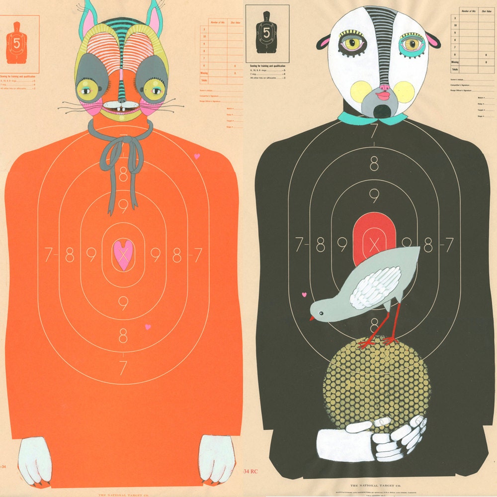 RESERVED- Custom Hand-Painted Paper Shooting Targets