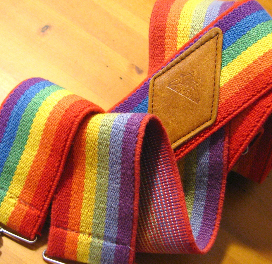 Crazy Rainbow Suspenders - Extra Wide 1970s Vintage