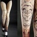 NEW nude one size Bunnies full length footless printed tights pantyhose