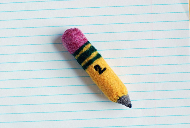 Wee Soft Sculpture Pencil . Wool Felt
