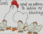 Lord Grant Me Patience Cross Stitch Pattern PDF