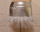metallic silver glitter tutu