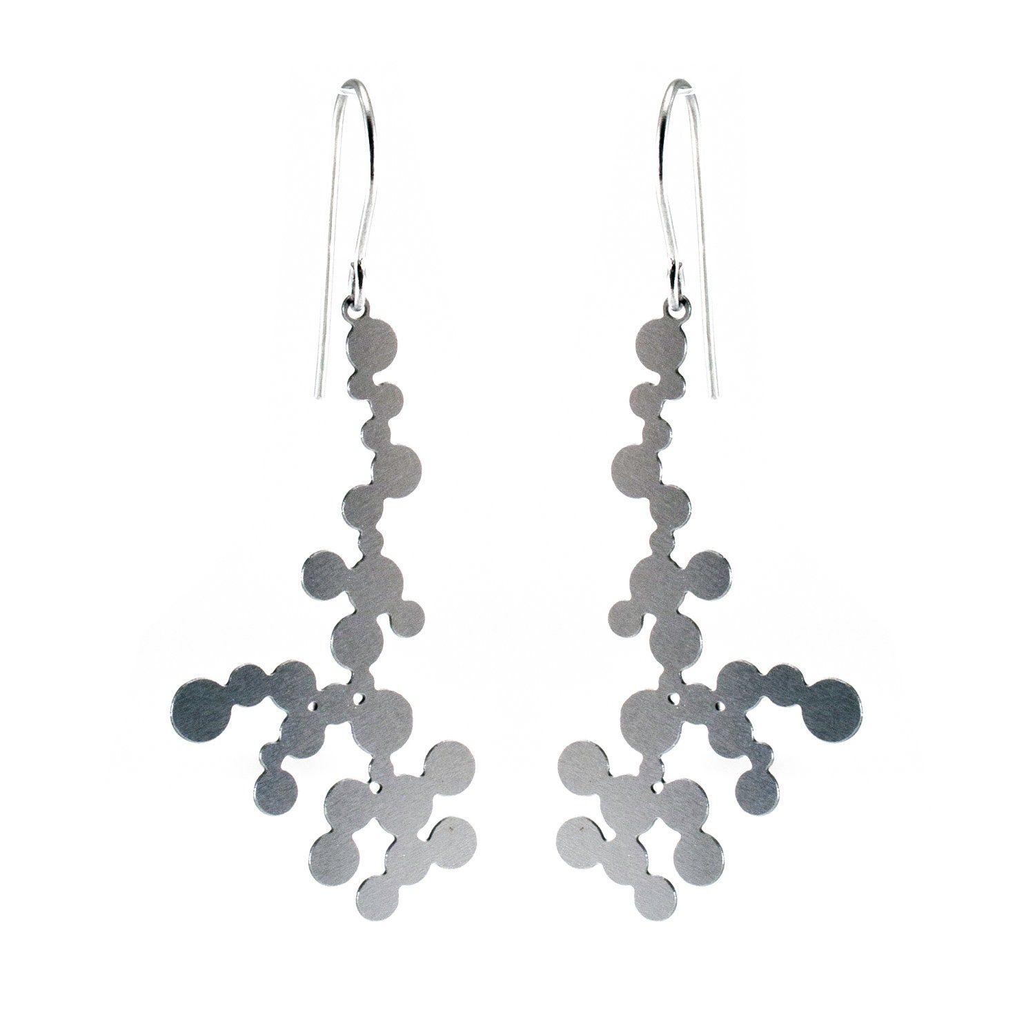 Dendrite earrings - stainless steel