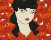 Bittersweet this Feeding Frenzy vintage-inspired 8x10 print by Amanda Laurel Atkins
