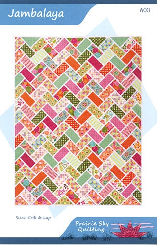 Jambalaya quilt pattern from Prairie Sky Quilting - crib and lap sizes included