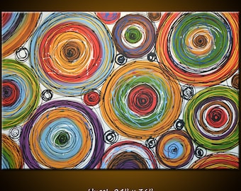 Amy Giacomelli Painting.. Abstract Original Large Modern Art ... 24 x 36 ... "Bounce"