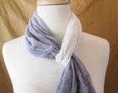 Dip Dye Steel Silk Chiffon Scarf