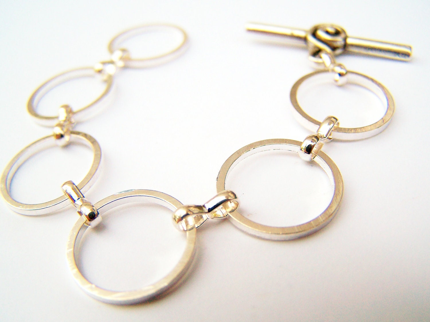 Necklace Extender - Lengthen Your Necklaces - Silvertone Chain & Toggle Clasp - Add Up to Four Inches - Extension Chain