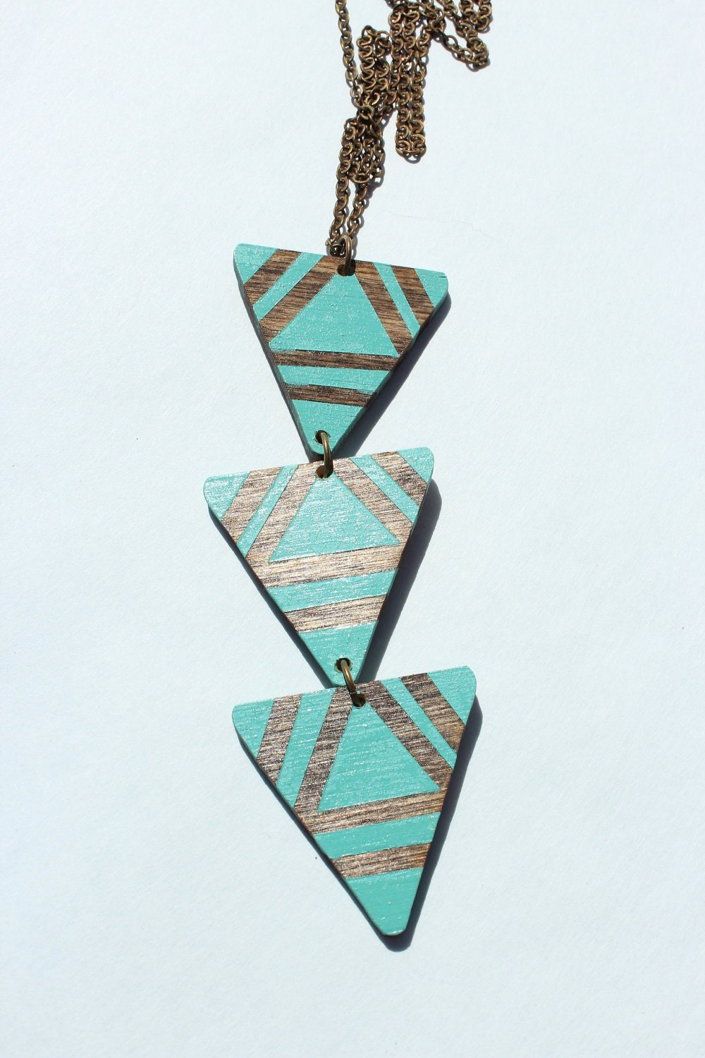 Seafoam Running Arrow Wood Necklace