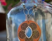 Flora- Goddess of Flowers- Genuine Blue Morpho Butterfly Wing Necklace