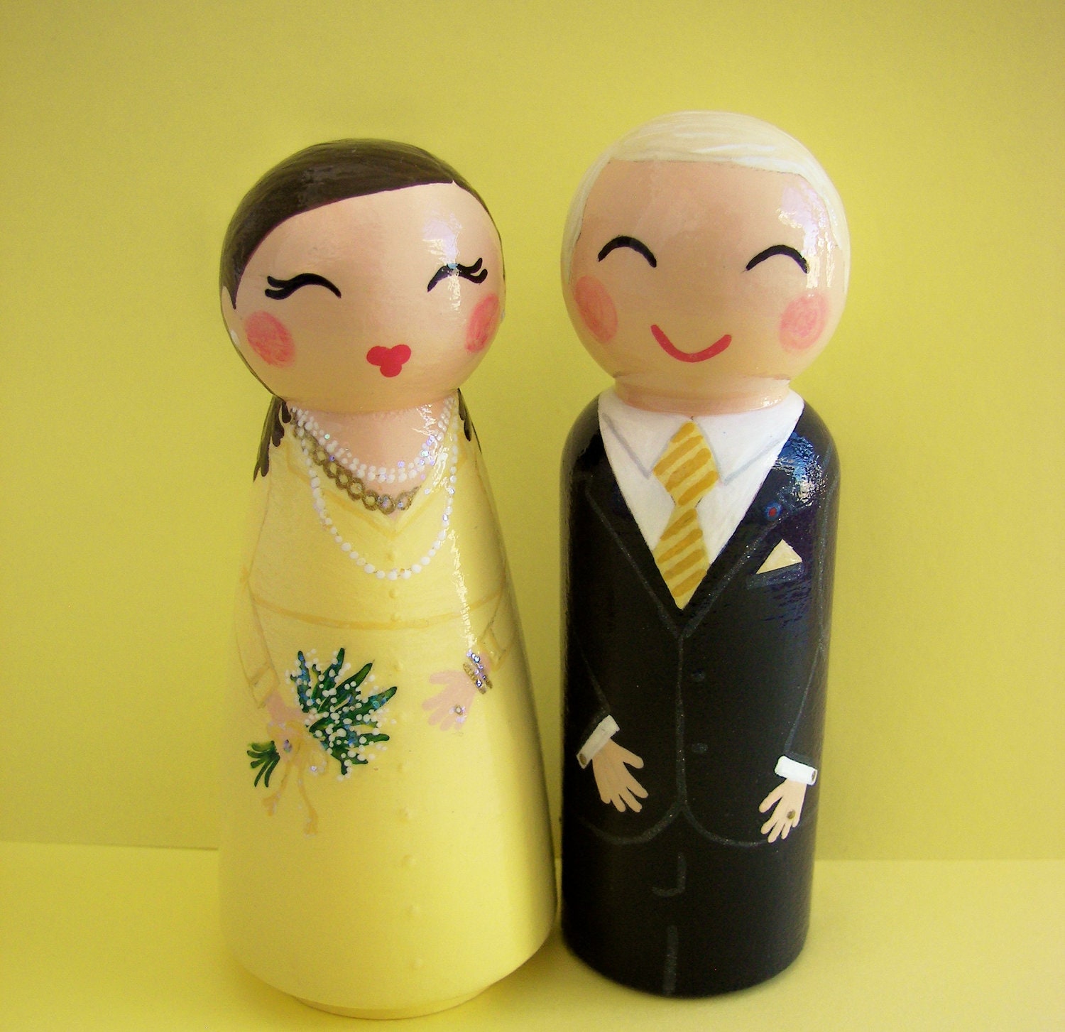 Hand Painted Love Boxes Custom Anniversary Cake Toppers Stand and Bunting to match
