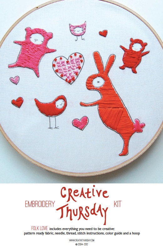 Folk Love embroidery KIT