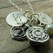 Coast Guard navy sterling silver handstamped necklace with anchor and hat