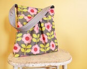 Large Mod FLower Diaper Bag Tote - hobo bag purse market tote laptop carry all gym sack gift baby shower nappy everyday ready to ship teal