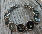Vintage Typewriter Key Bracelet