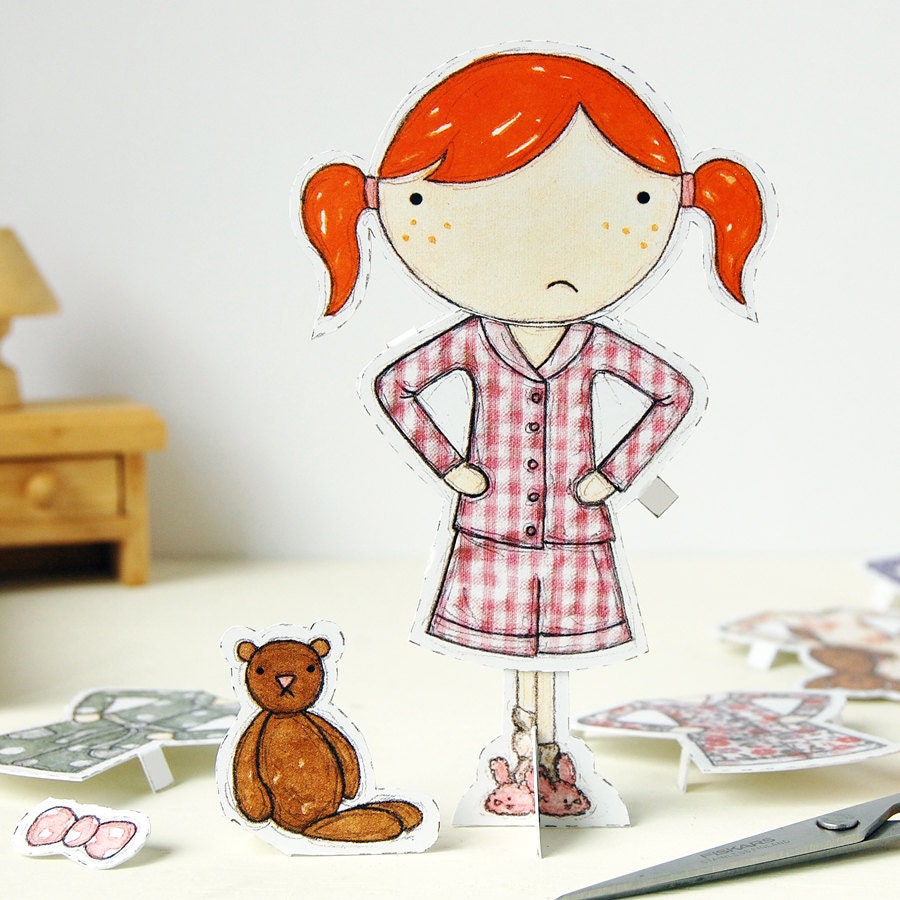 Clara Paper Doll, Dress-up Doll - The Bedtime Outfits - Keep Me, Gift Me Set