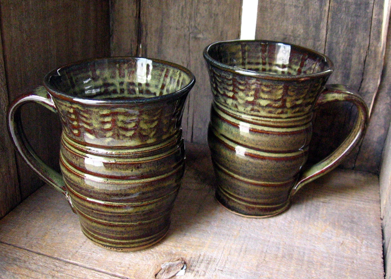 Bronzy Brown Black Twist Mug