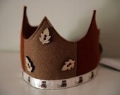 Wool Felt Crown - Brown Owls