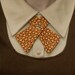 Womens Neck Tie - Marigold & Brown Floral