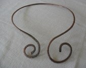 hammered copper choker collar necklace metalwork